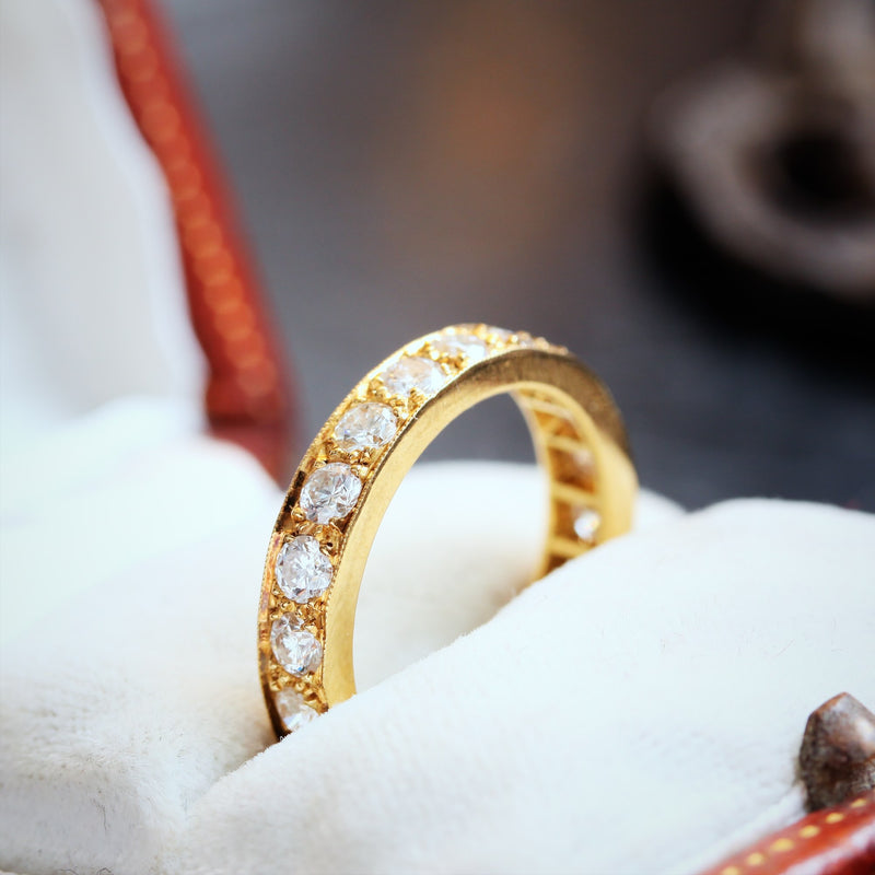 Two Carat Diamond and 18ct Yellow Gold Full Eternity Ring