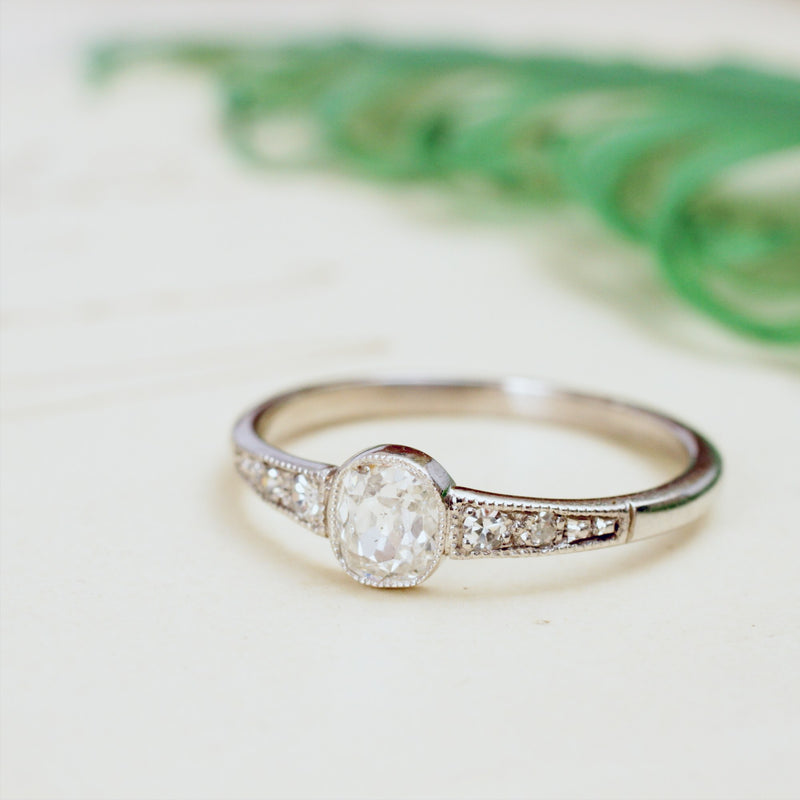 All Original Handmade Vintage Diamond Engagement Ring