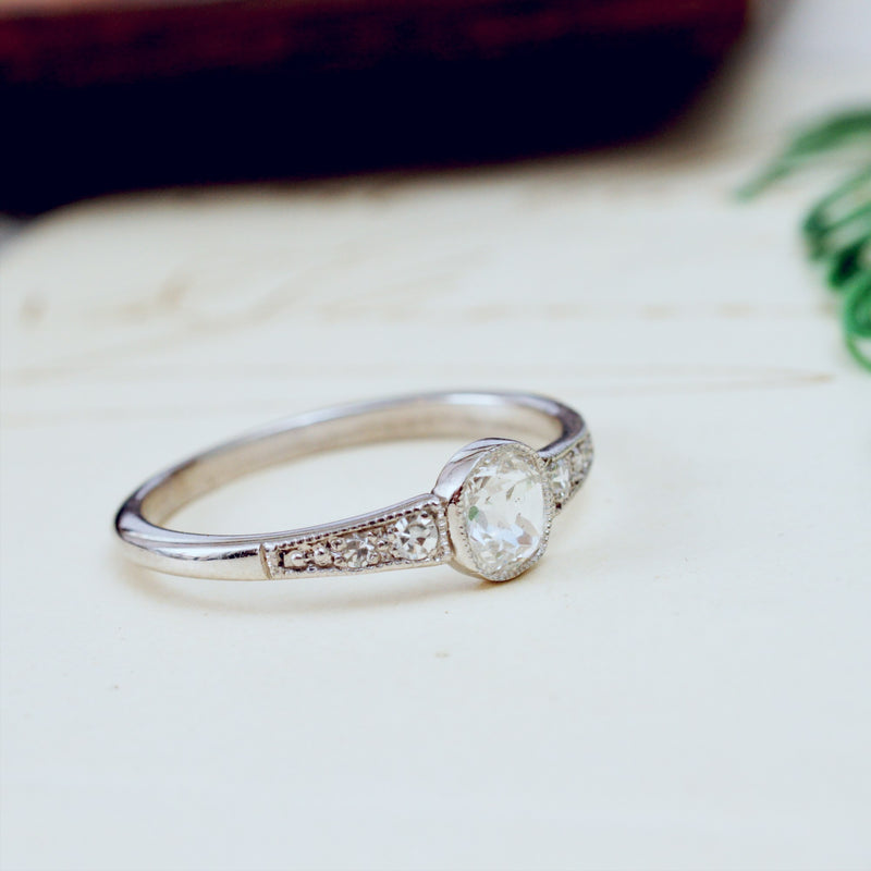 All Original Handmade Vintage Diamond Engagement Ring