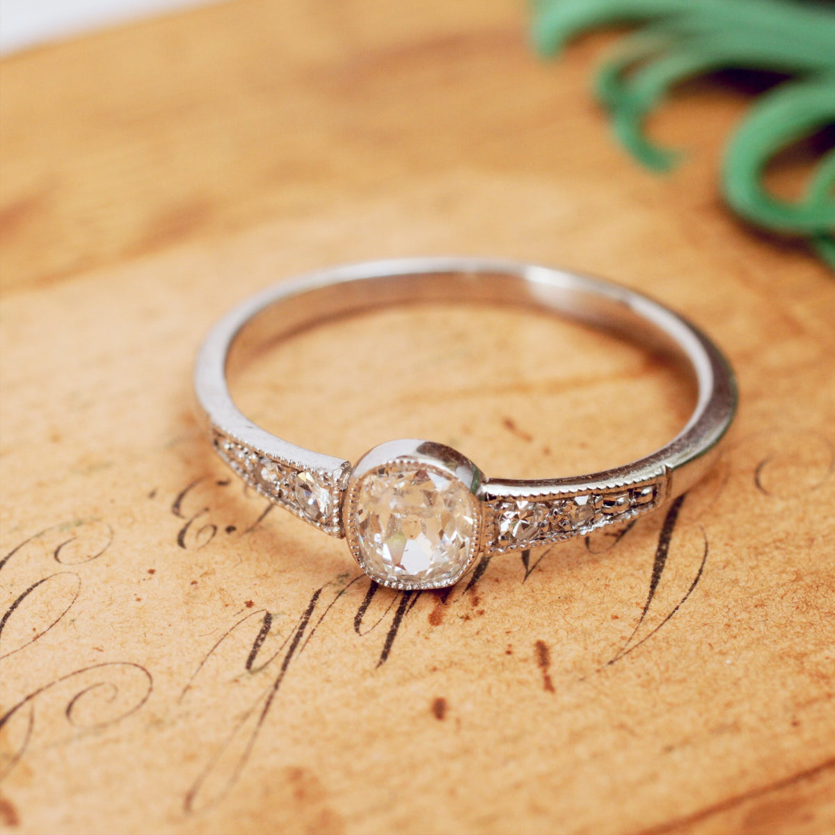 All Original Handmade Vintage Diamond Engagement Ring