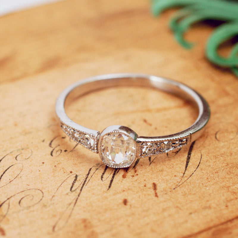 All Original Handmade Vintage Diamond Engagement Ring
