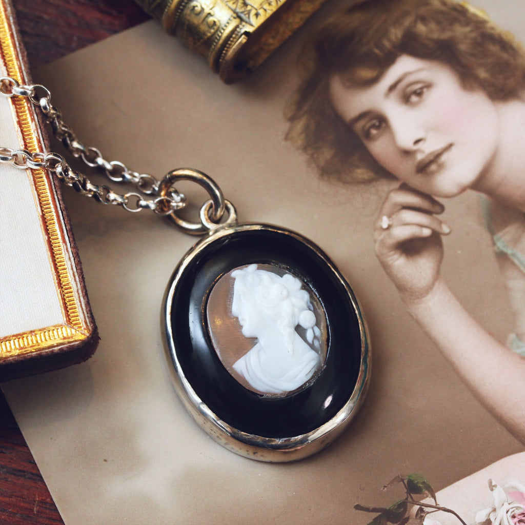 Antique Whitby Jet & Shell Cameo Pendant – Fetheray