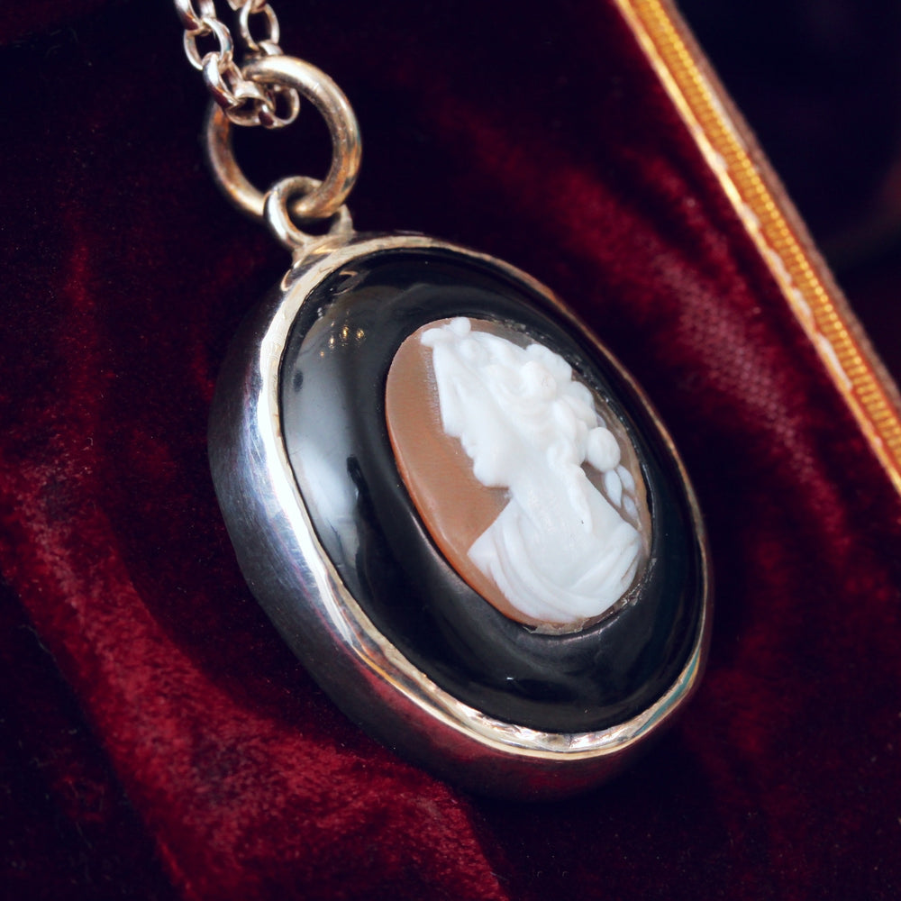 Antique Whitby Jet & Shell Cameo Pendant – Fetheray