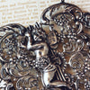 Date 1895 Antique Victorian Silver Buckle
