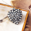 Antique Victorian Sparkled Heart Brooch