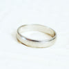 Classic 'D' Shaped Platinum Wedding Band