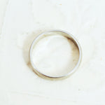 Classic 'D' Shaped Platinum Wedding Band