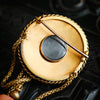 Rare Mid Victorian Etruscan Revival Draped Coral Brooch