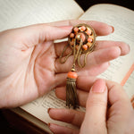 Rare Mid Victorian Etruscan Revival Coral Drapery Brooch