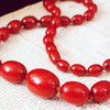 Vintage Brown Amber Bead Necklace