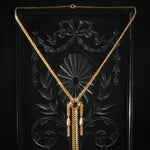 Amazing Vintage 14K Gold Slider Long Guard Chain